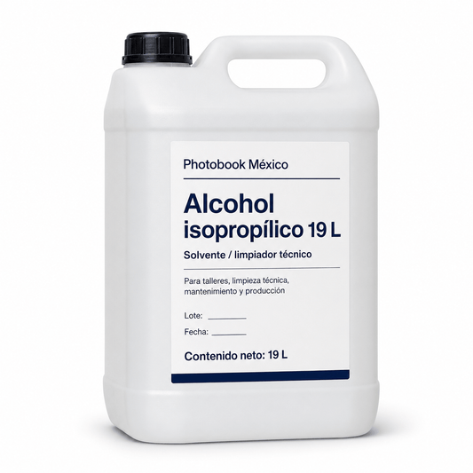 Garrafa Alcohol Isopropílico 19 L Photobook México uso técnico