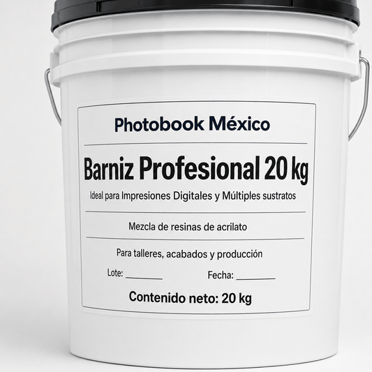 Barniz Profesional 20 kg Photobook México | Mezcla de Resinas de Acrilato para Talleres y Acabados